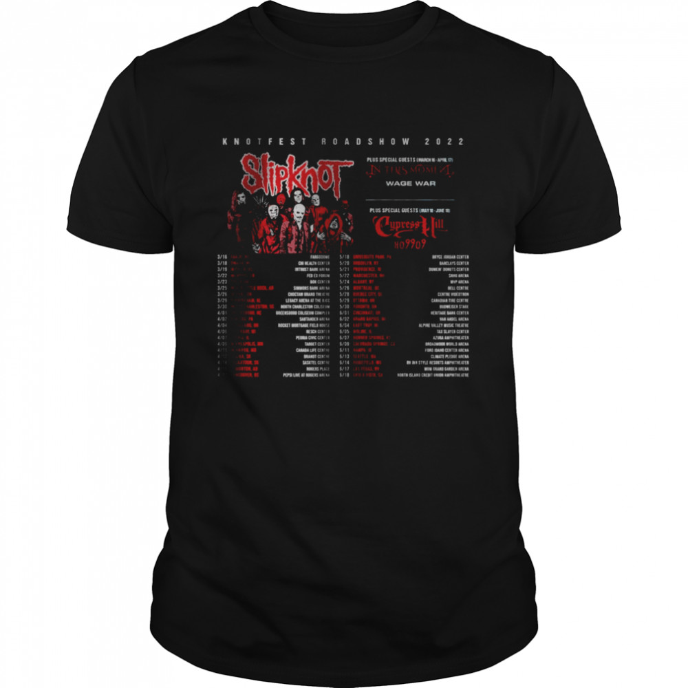 slipknot 2022 tour shirts