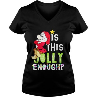 Is This Jolly Enough Christmas Funny VNeck