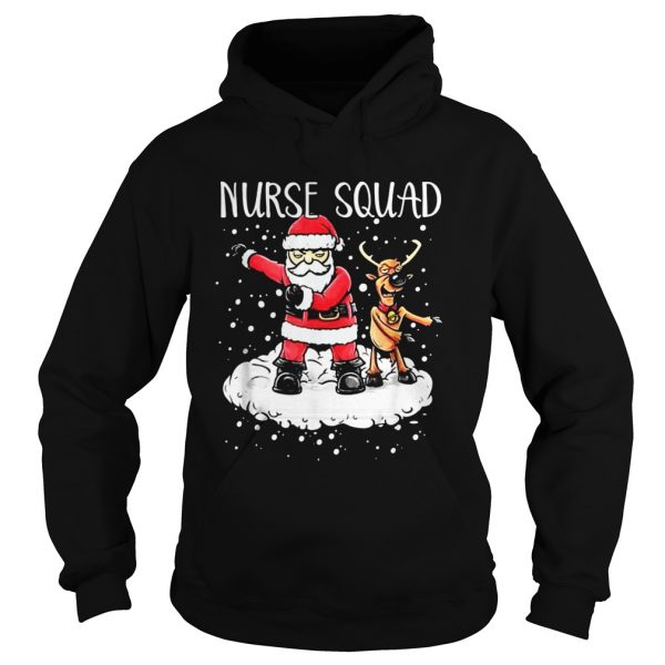 Nurse Squad Santa Reindeer Flossing Dance Christmas Hoodie