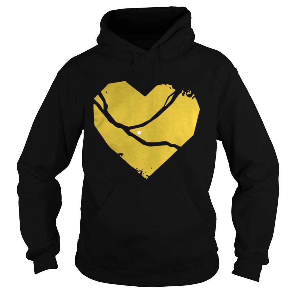 yellow broken heart hoodie