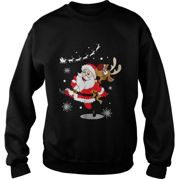Santa Claus Carrying A Reindeer Sweatshirt