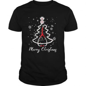 Stethoscope Christmas Tree Merry Christmas Nurse Gift Shirt