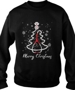 Stethoscope Christmas Tree Merry Christmas Nurse Gift sweatShirt