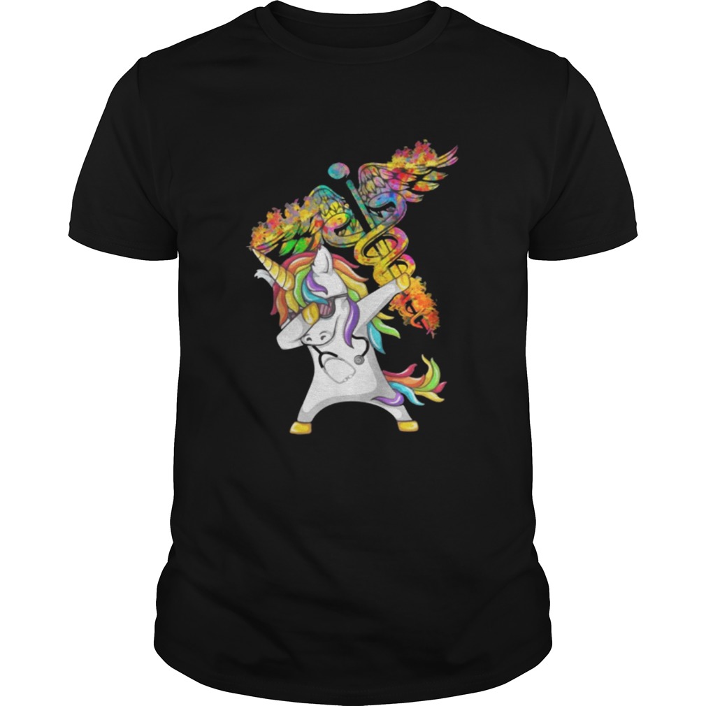 Unicorn Dabbing Nurse Shirt
