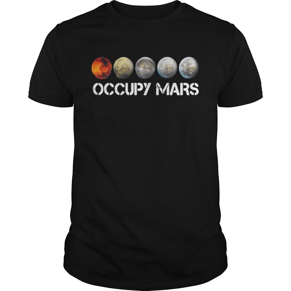 Elon Musk science Occupy Mars shirt
