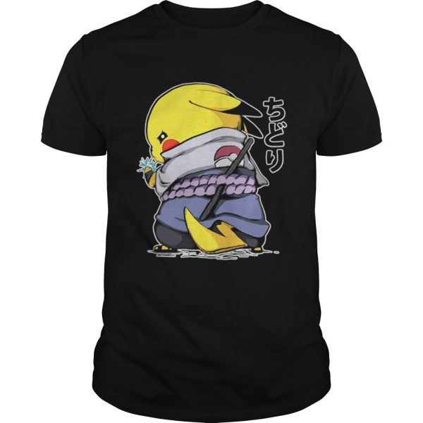 Pikachu Sasuke Naruto Chidori guys shirt