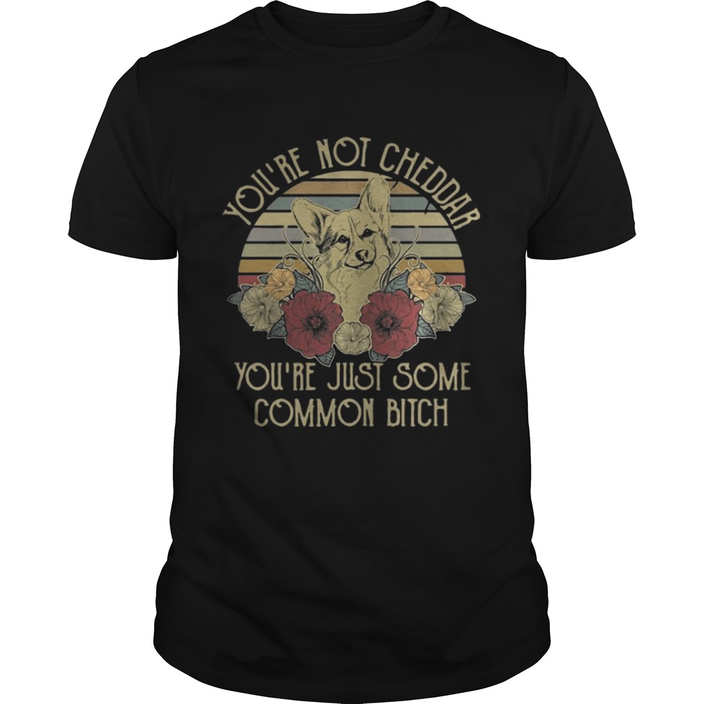 Sunset Fox youre not cheddar youre just some common bitch shirt