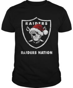 Santa Oakland Raiders Nation Christmas ugly guys shirt