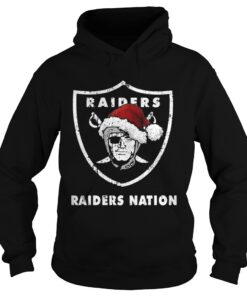 Santa Oakland Raiders Nation Christmas ugly hoodie shirt