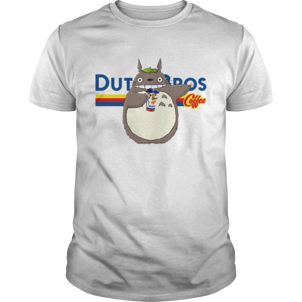 Totoro drinking Dutch Bros coffee shirt