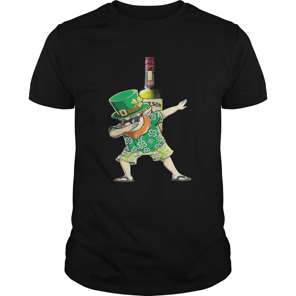 Dabbing Leprechaun Hawaiian Jameson Irish Whiskey Shirt