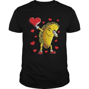 Dabbing Taco Heart Valentines Day Food Lovers guy Shirt