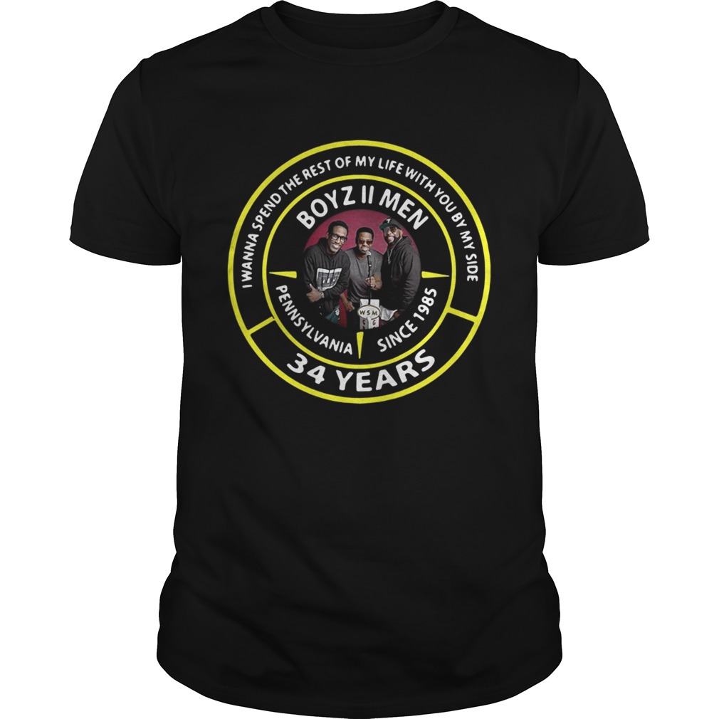 Boyz Ii Men Pennsylvania Since 1985 34 Years I Wanna Spend The Rest Of My Life Shirt and V-Neck T-Shirt