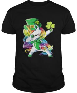 Dabbing unicorn Irish St Patricks guy shirt