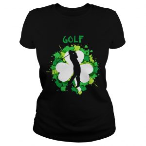 Golf Shamrock Irish St Pattys Day Sport ladies Shirt