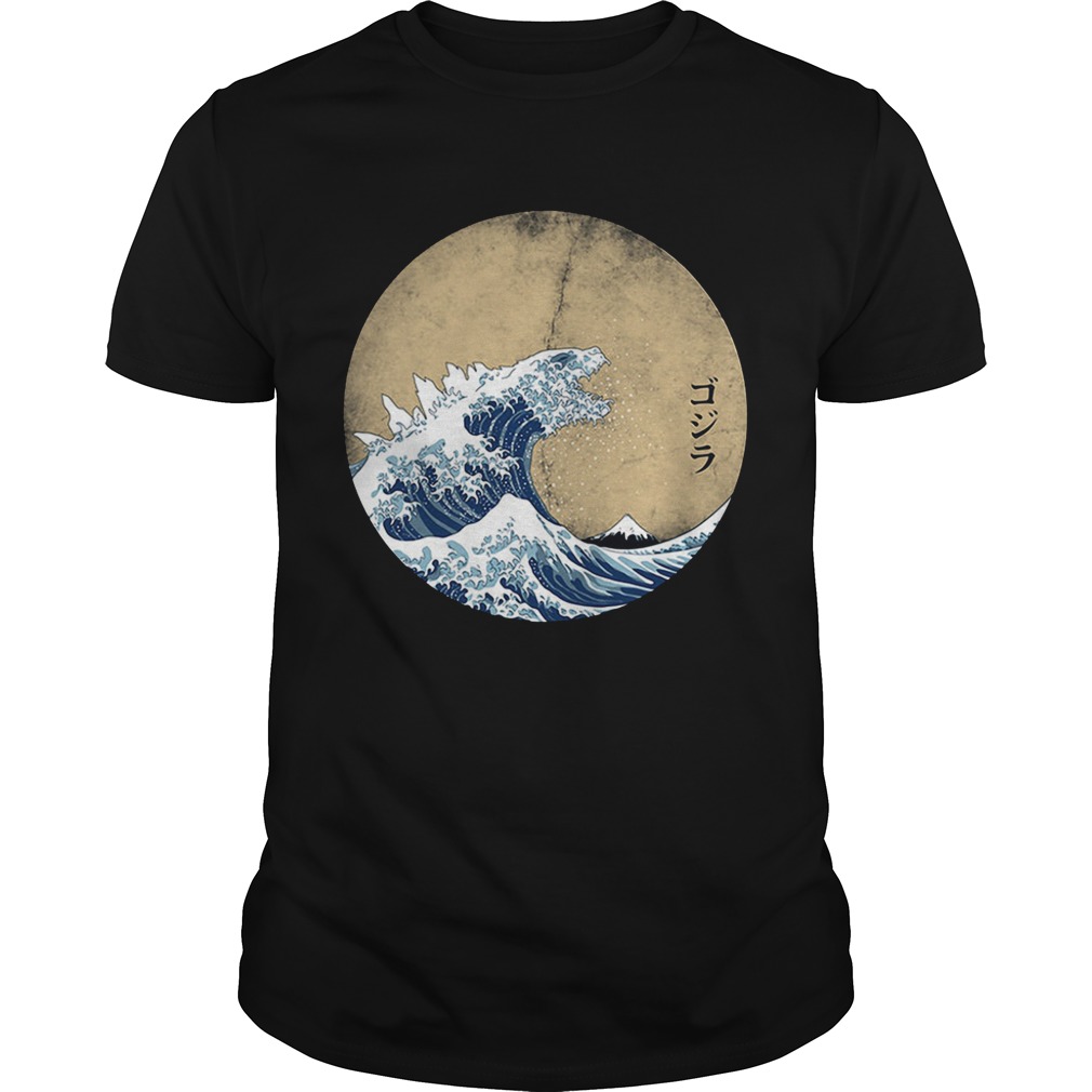 The great wave off Kanagawa Godzilla shirt
