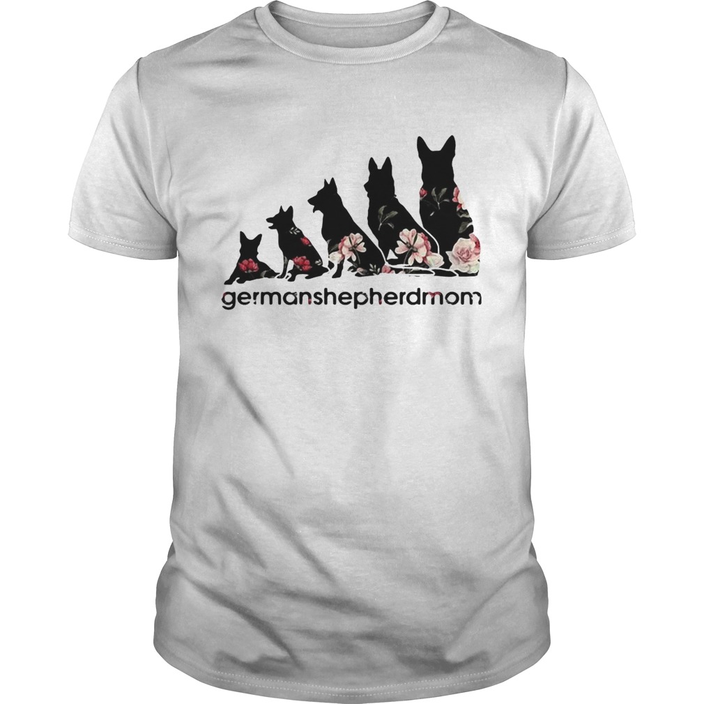 Flower dogs Germanshepherdmom shirt