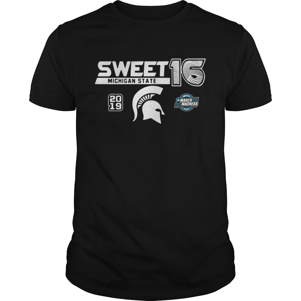 Michigan State Spartans 2019 NCAA Basketball Tournament March Madness Sweet 16 shirt