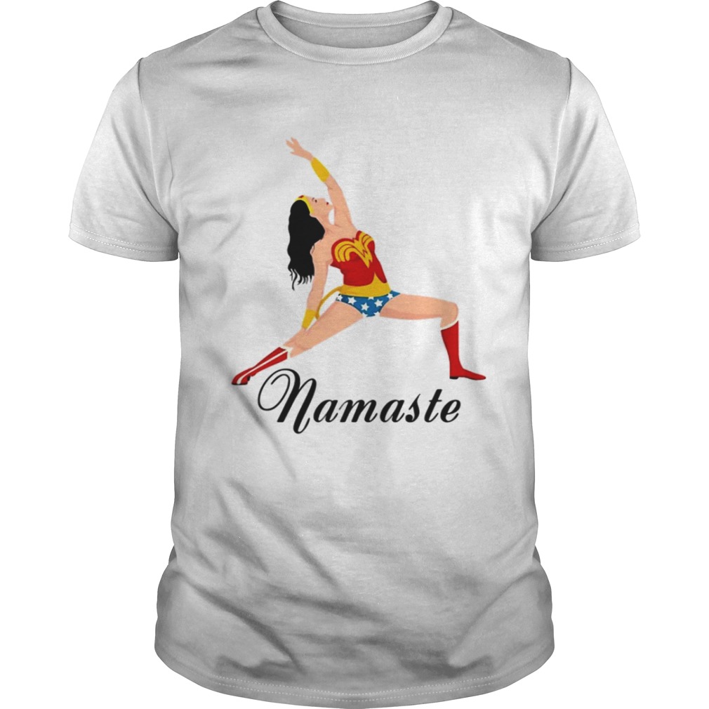 Wonder Woman doing yoga namaste shirt