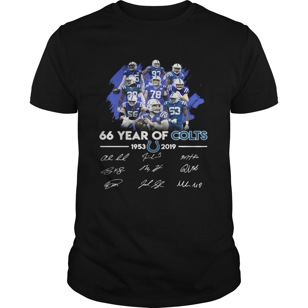 66 years of Colts 19532019 signature shirt