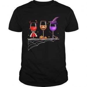Halloween glasses of wine shirt