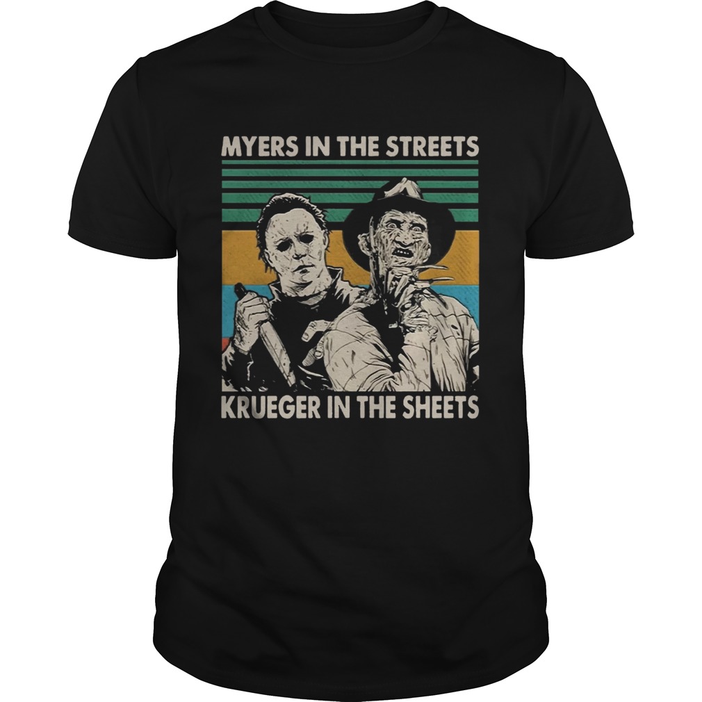 Myers in the streets Krueger in the sheets vintage t shirt