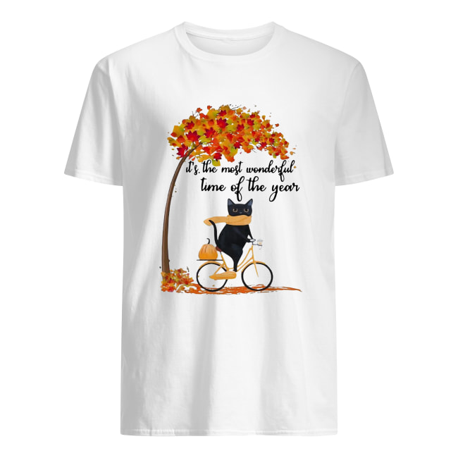 Cat riding bike it’s the most wonderful time of the year shirt