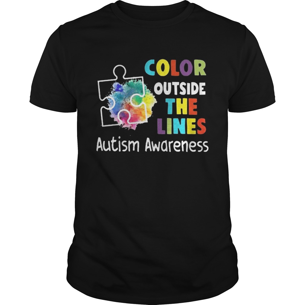 Color Outside The Lines Autism Awareness Tshirt