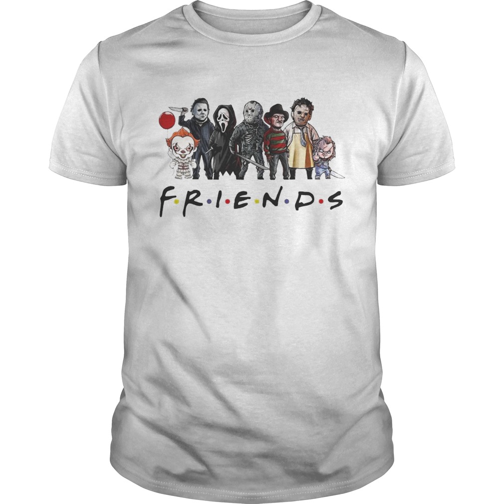 Friends horror characters chibi shirt