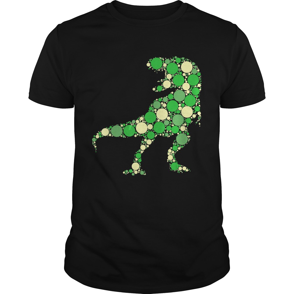 Green Polka Dot T Rex Dinosaur International Dot Day TShirt