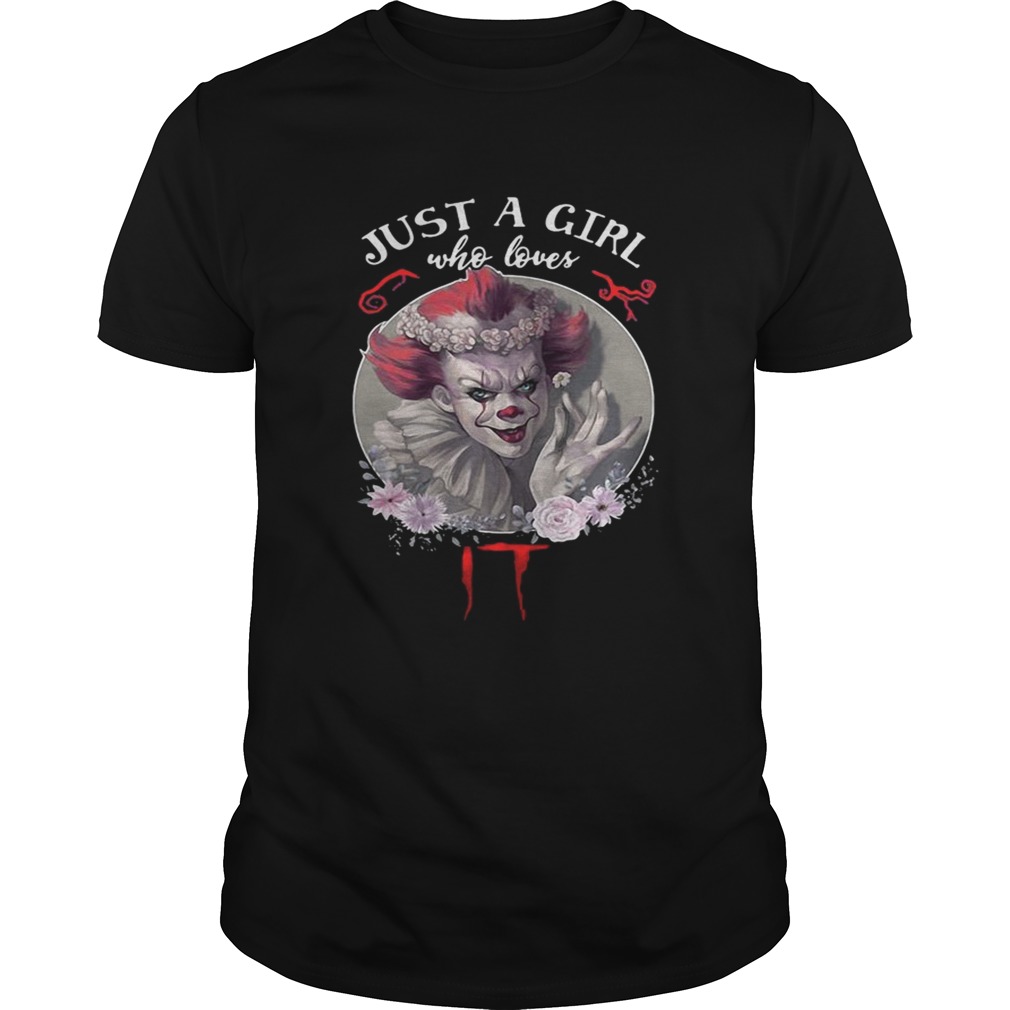 Just a girl who love it Pennywise floral shirt