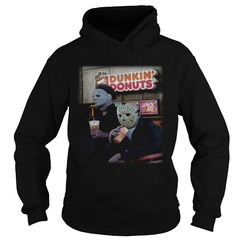 Michael Myers and Jason Voorhees drink Dunkin Donuts Hoodie