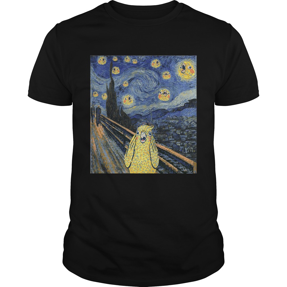 Van Gogh parrot night shirt