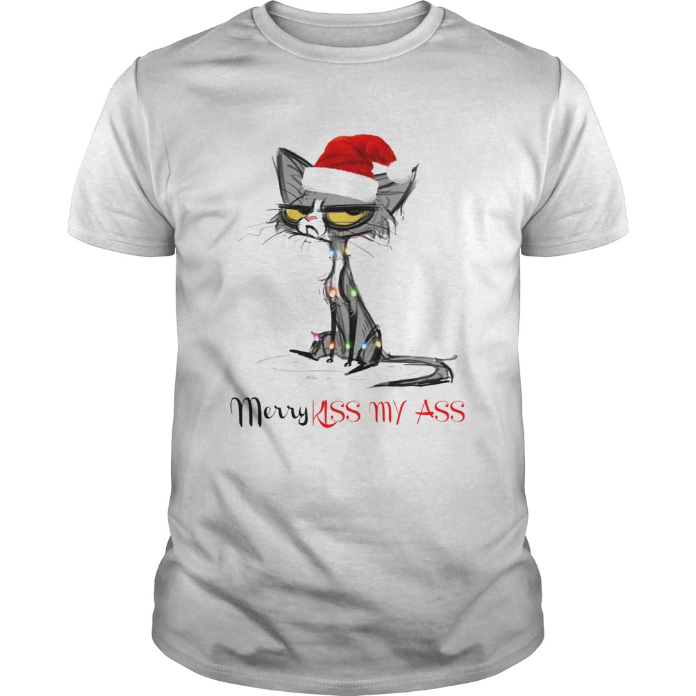 Cat Merry Kissmyass Christmas shirt