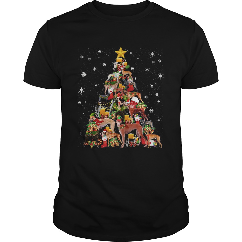 Greyhound Christmas Tree Shirt