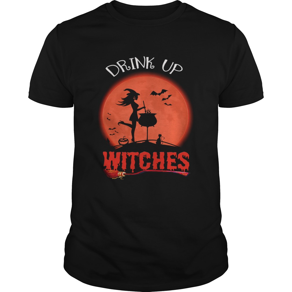 Halloween Drink Up Withches Vintage Wine Lover Gift TShirt