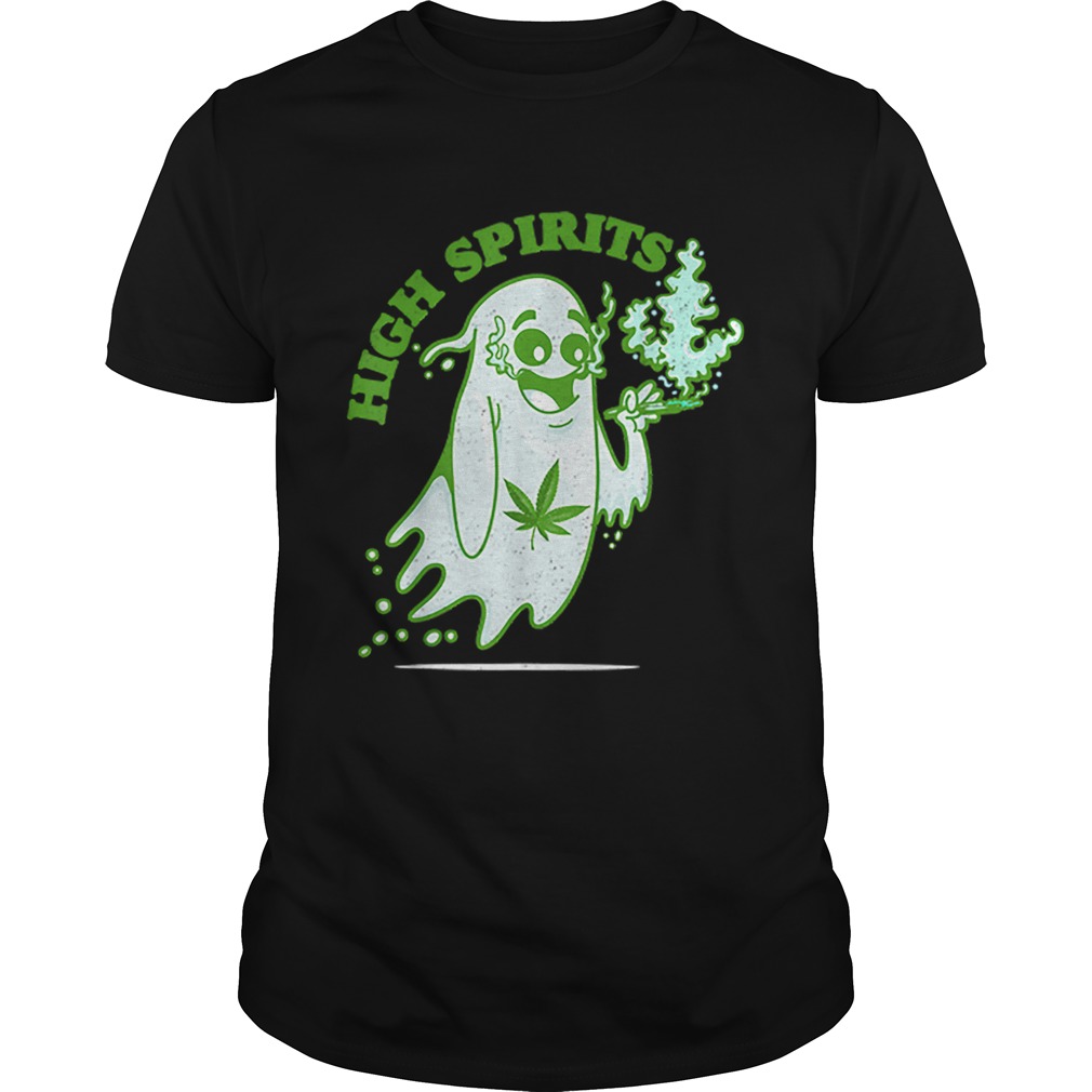 Halloween Marijuana Cannabis Ghost Design Weed Smokers shirt