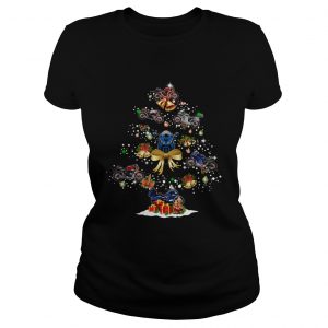 Motorcycle Christmas Tree Shirt Classic Ladies