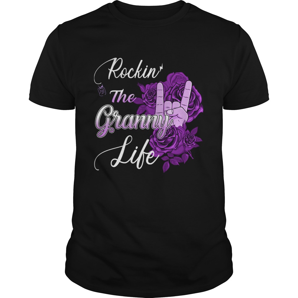 Rockin The Granny Life Flower TShirt