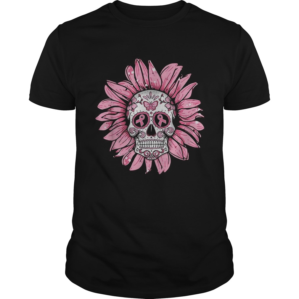 Tattoos skull pink flower shirt