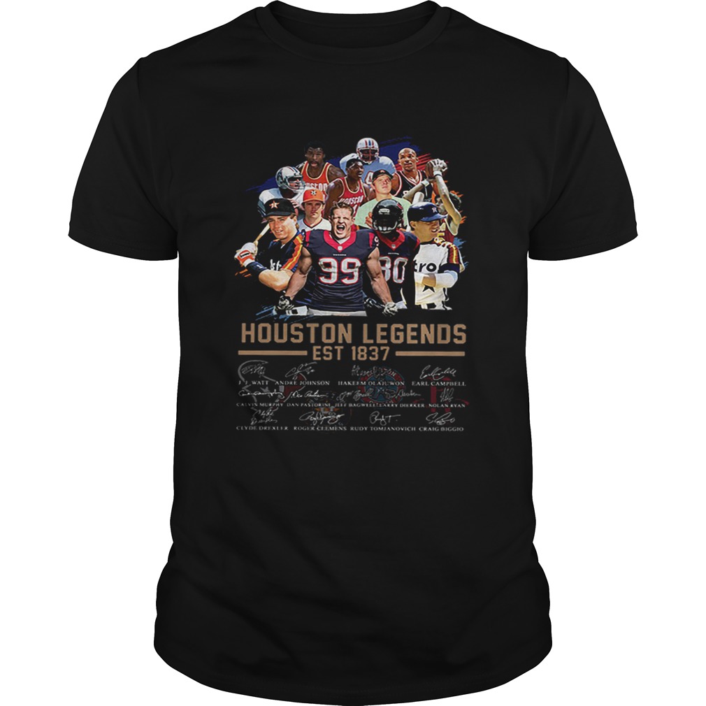 Houston Legends Est 1837 Signatures shirt