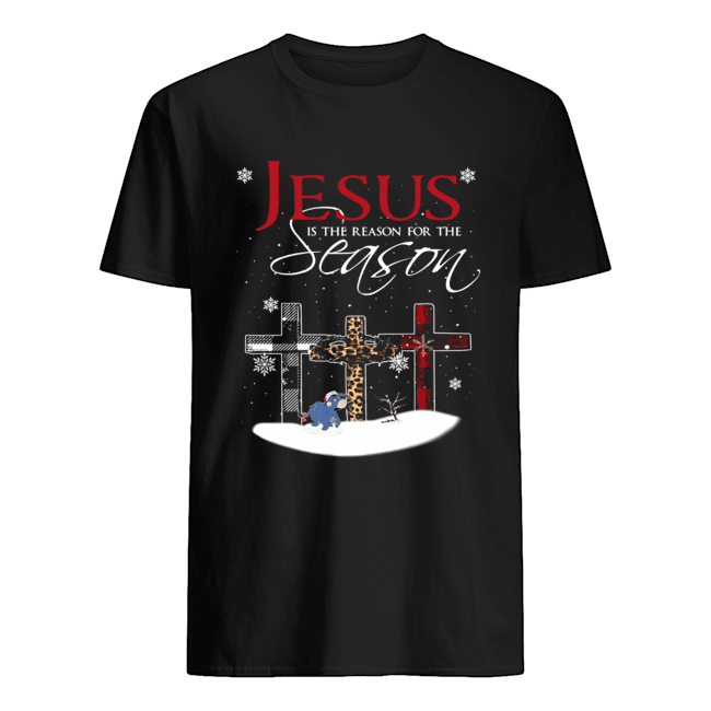 Jesus is the reason for the season christmas cross Eeyore shirt
