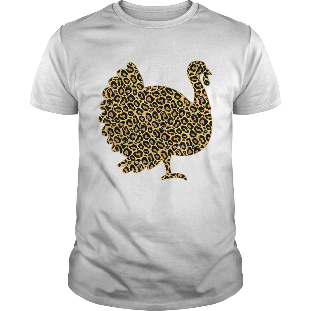 Leopard Print Turkey Thanksgiving Fall Autumn Gobble Gift shirt