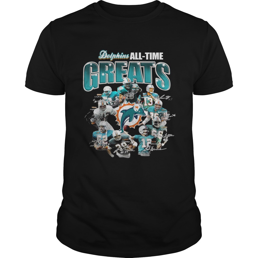 Miami Dolphins Alltime Greats Players Signatures shirt
