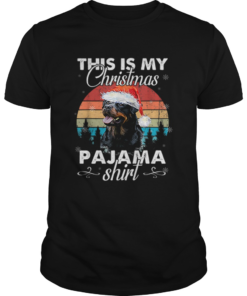 Rottweiler Dog This Is My Christmas Pajama Shirt Vintage  Unisex