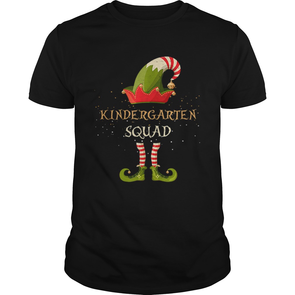 Beautiful Kindergarten Squad Christmas Xmas ELF Teacher School shirt