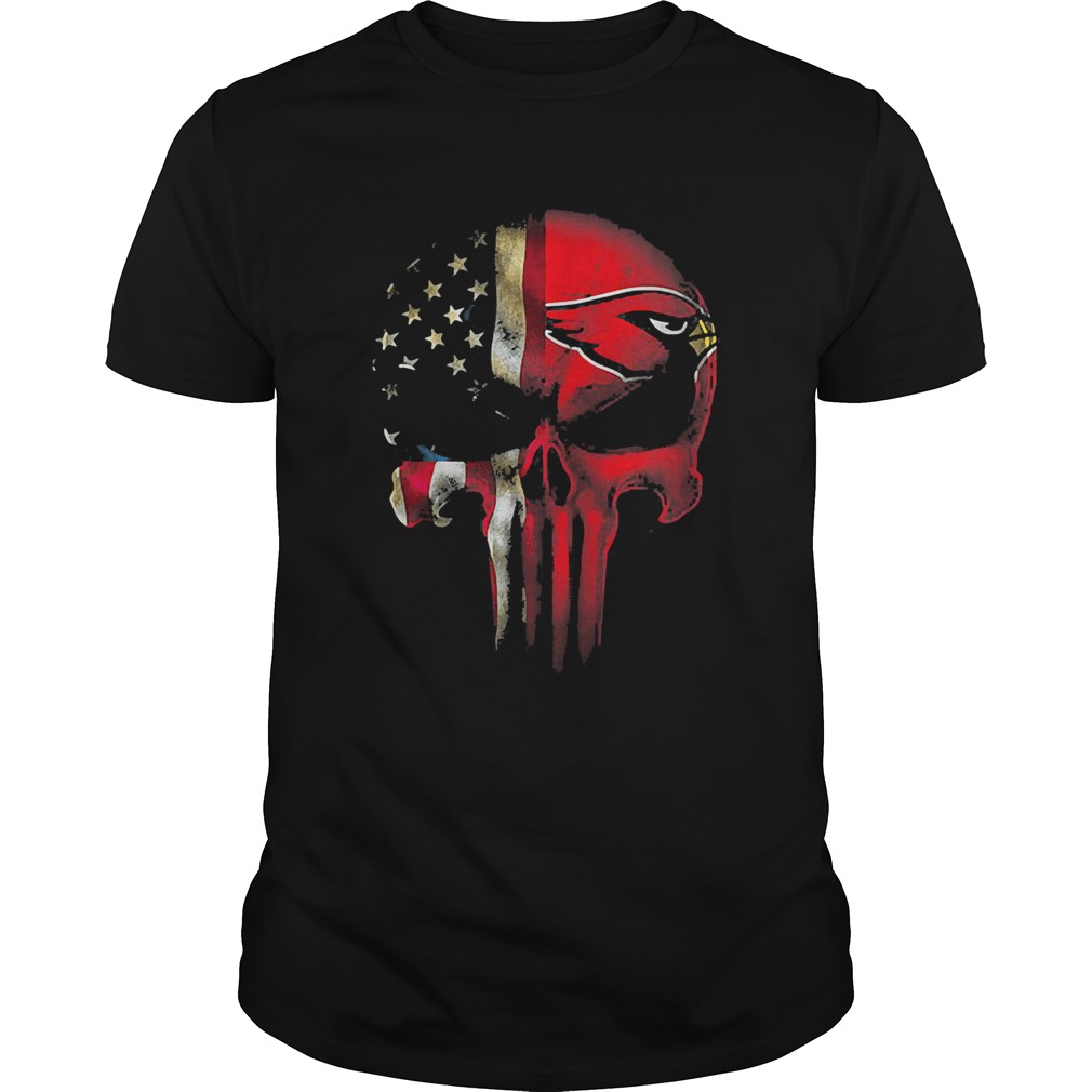 Skull American flag Arizona Cardinals Nfl shirt