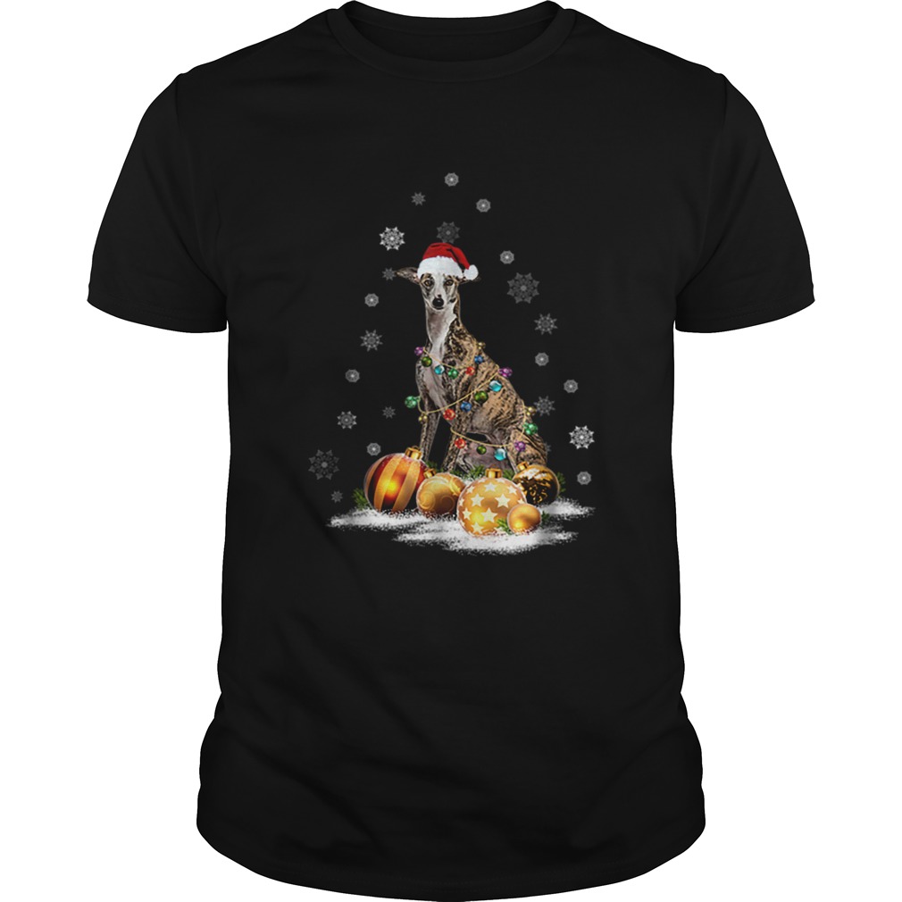 Whippet Christmas Dog Light shirt