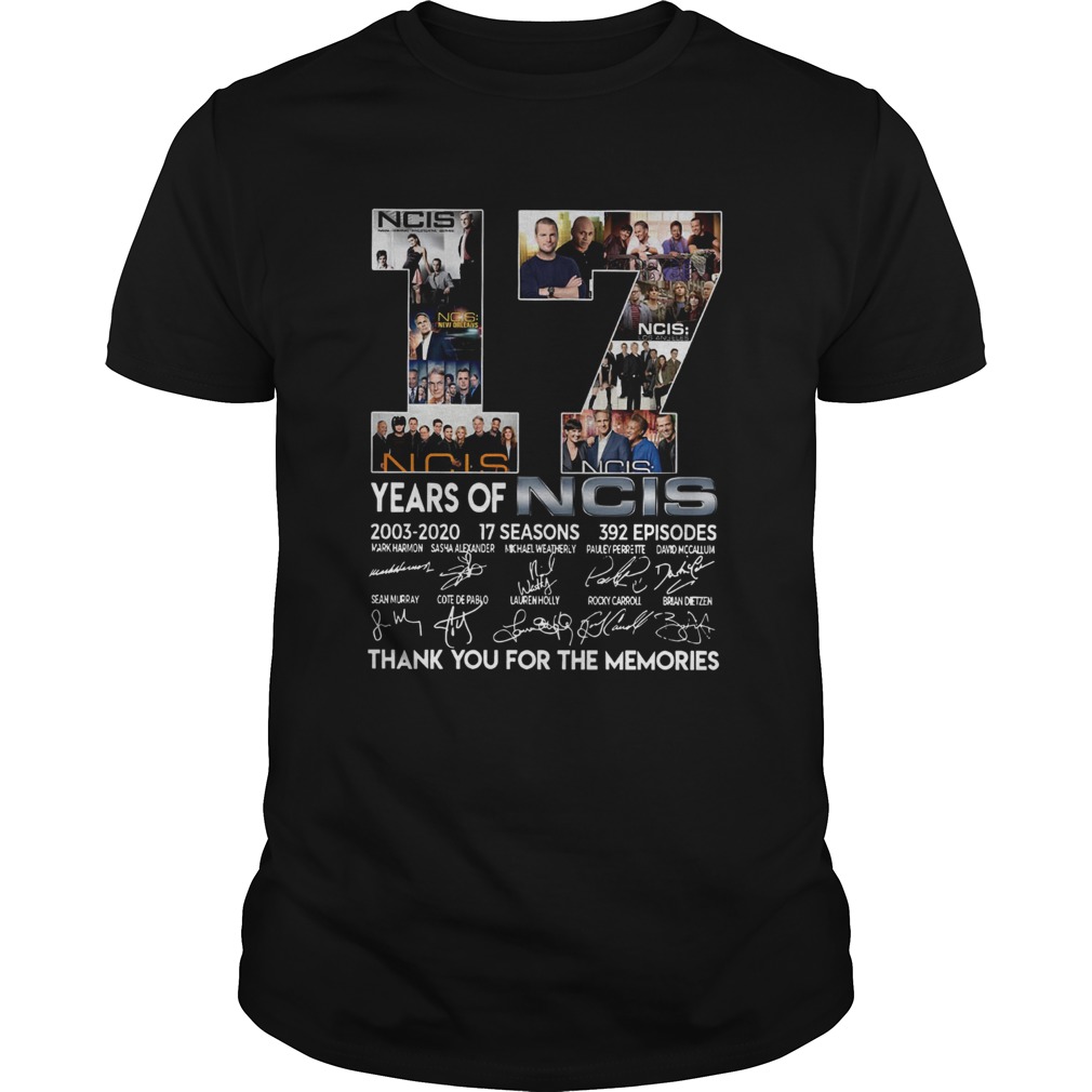 17 Years Of NCIS Thank You For The Memories shirt