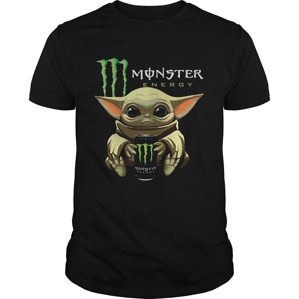 Baby Yoda hug Monster Energy Star Wars Mandalorian shirt